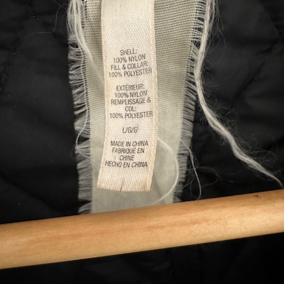 Vintage Jockey | Women’s  Nylon Quilted Barn Jacket Black with Brown Faux Fur - Picture 11 of 11